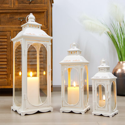 Ophelia & Co. 3PCS Vintage Candle Lanterns 10/14/19.5''H & Reviews